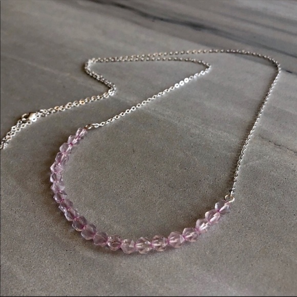 TODAY ONLY Quartz Stone Faceted bead Necklace - Picture 3 of 5